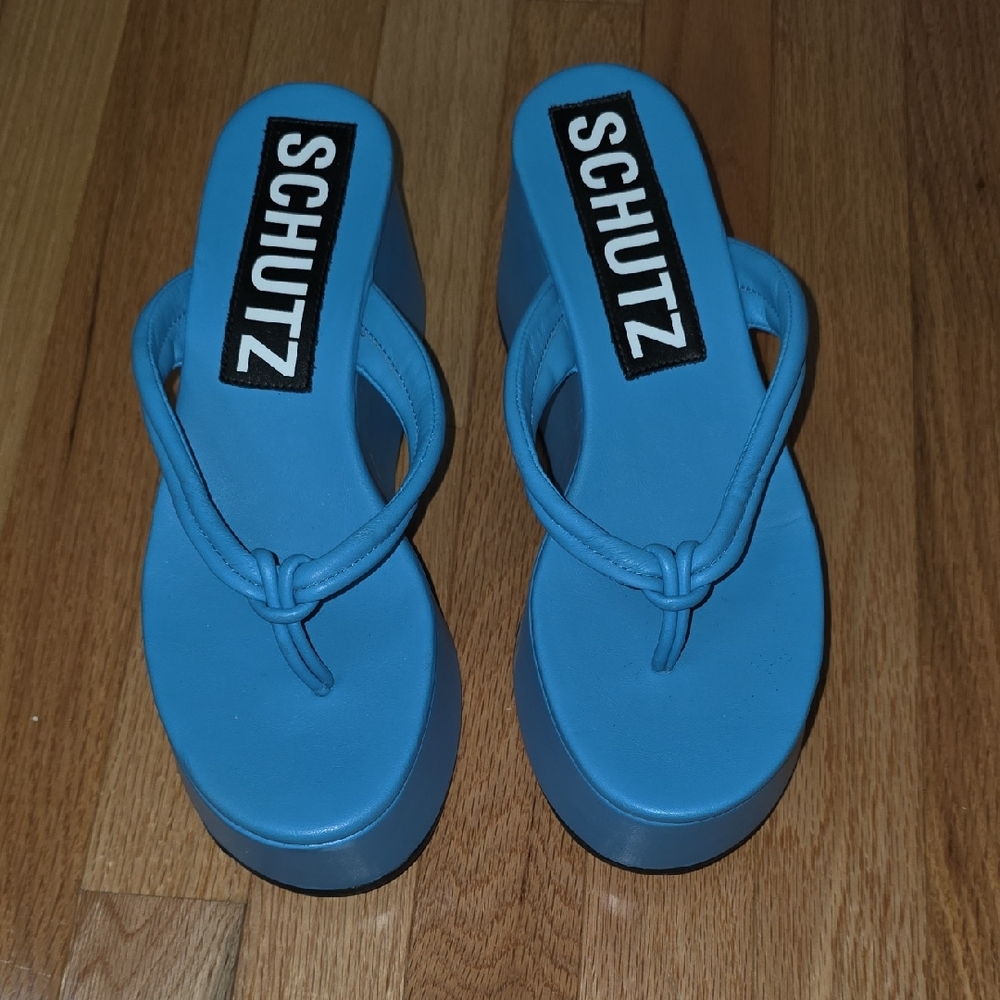 SCHUTZ EcoWear True Blue Sandals